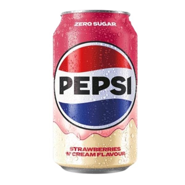 Pepsi Strawberry cream soda zero 330 ml x 24 pc