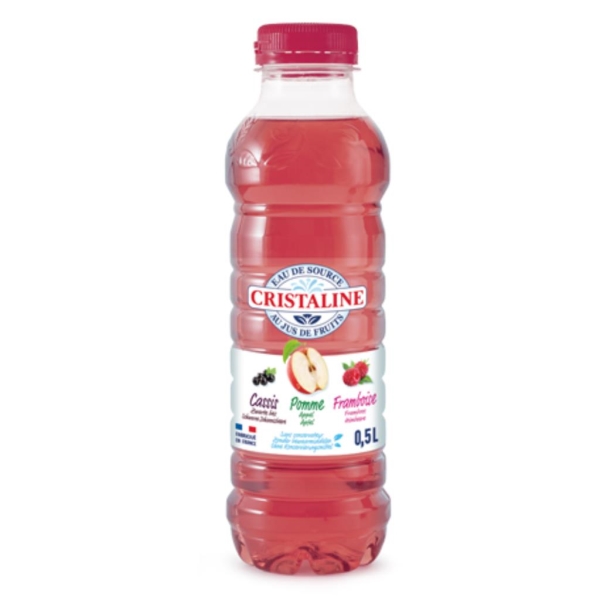 Eau Cristaline pomme/cassis/framboise 500 ml x 24 pc