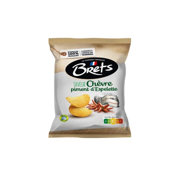 Bret's chips met geitenkaas en espelette peper smaak 25 gr x 32 st