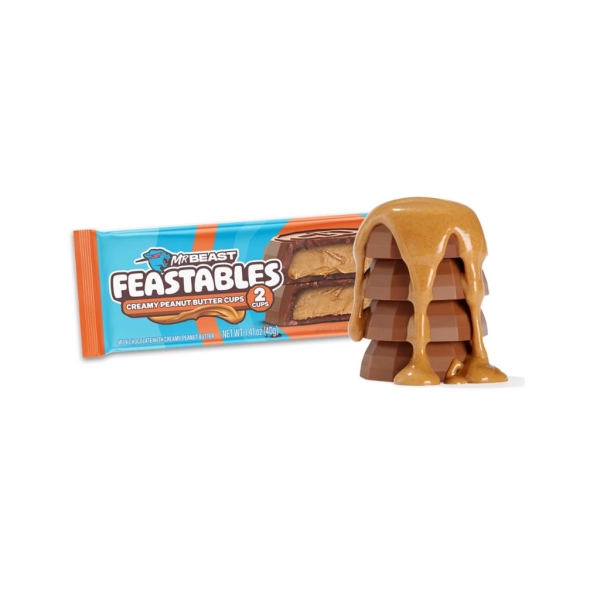 Mr Beast Feastables 2 Cups Creamy Peanut Butter 40 gr x 24 pc