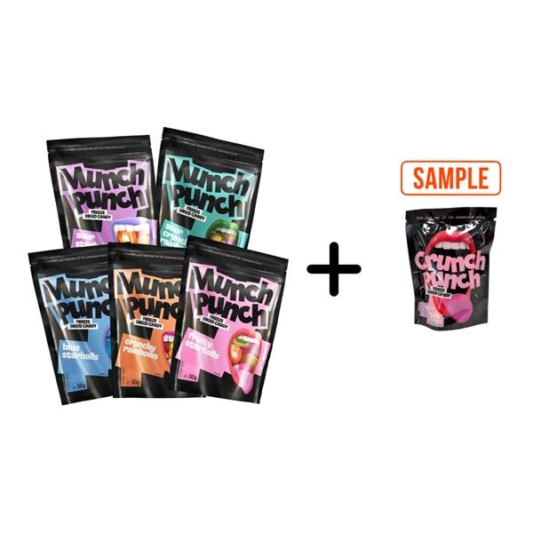 Munch Punch 50 gr package + 70 free samples