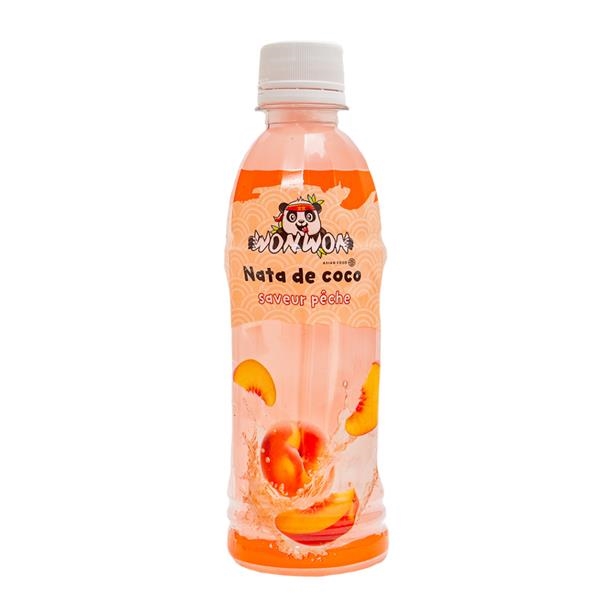 Won Won Nata de Coco Peach 300 ml x 24 pc
