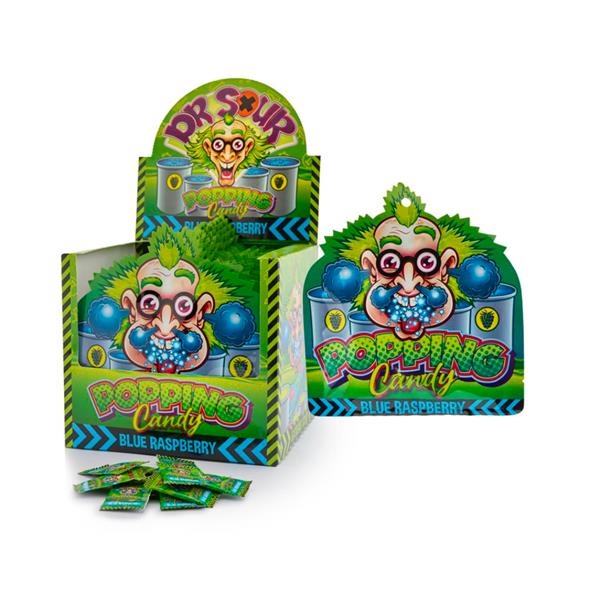 Dr. Sour Popping Candy Blue Rasperry