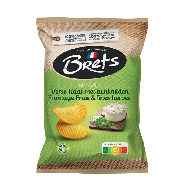 Brets crisps fresh cheese & herbs flavor 125 gr x 10 pc