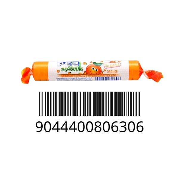 Pez roll dextrose raspberry, orange and lemon 39 gr x 30 pc