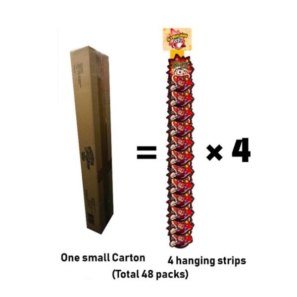 Striking Lollipop Popping Candy Strawberry 13,8 gr x 48 pc (4 hanging strips)